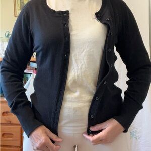 Sonoma Black Women's Cardigan Sweater. Button down.